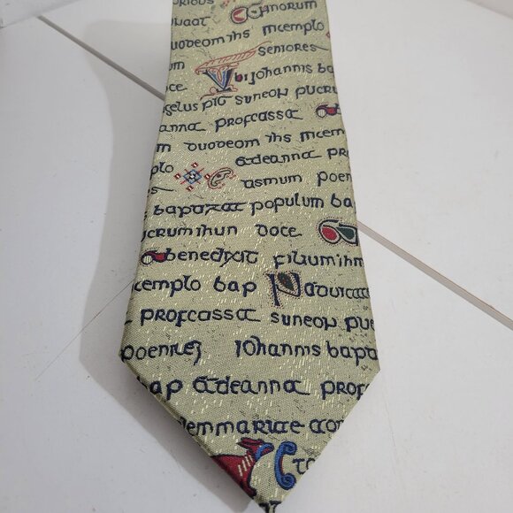 100% Silk Book of Kells Tie - Picture 1 of 3